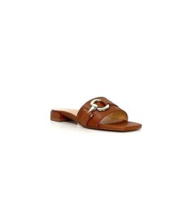 Ivoire0346a Ivoire 22682 Cuir Marron Mules