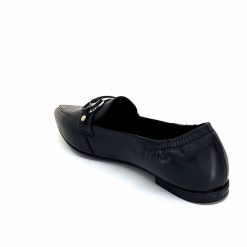 398-ivoire Ivoire M24066 Zb Cuir Noir Mocassins