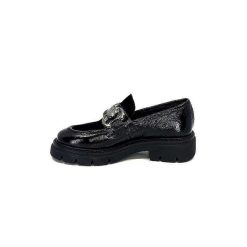 Ivoire0104a Ivoire 52195 Cuir Noir Daim Noir Mocassins