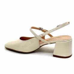 Ivoire0104a Ivoire A53097 Cuir Creme Escarpins