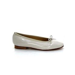 l'arianna L'Arianna 1705 Cuir Vernis Creme Ballerines