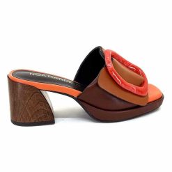 noa harmon Noa Harmon 9678M07 Cuir Multi Marron Orange Mules