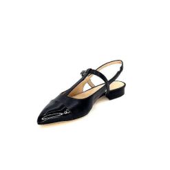 Ivoire0347b Ivoire Ch788 Cuir Noir Ballerines