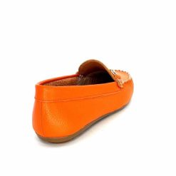 Ivoire0209b Ivoire 12052 Cuir Orange Mocassins