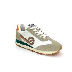 No Name No Name City Run Jogger W Daim Beige Orange Textile Blanc Baskets