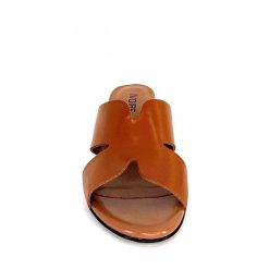 Ivoire0352 Ivoire F1555 Dario 3 Cuir Marron Cognac Mules