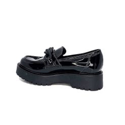 Ivoire0130a Ivoire 1M4158 Cuir Vernis Noir Mocassins