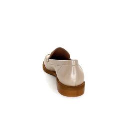 elisa lanci - lady shoes Ivoire Elsa N252 Cuir Beige Nacre Mocassins