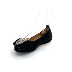 la ballerina La Ballerina N11-01 Cuir Noir Bijoux Ballerines