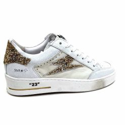 Semerdjian Semerdjian Smr Noubar 11464 Cuir Blanc Glitter Or Baskets