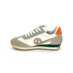 No Name No Name City Run Jogger W Daim Beige Orange Textile Blanc Baskets