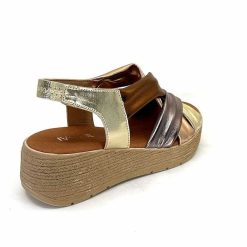 Ivoire0375a Ivoire Aires Cuir Multi Metal Plateformes