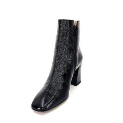 Ivoire0347b Ivoire Ch6556 Cuir Vernis Noir Bottines