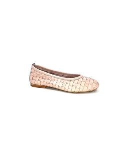 355-ivoire Ivoire 35.45.E201 Cuir Rose Ballerines