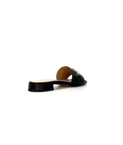 Ivoire0346a Ivoire 22682 Cuir Noir Mules