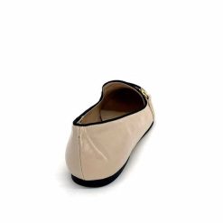 Ivoire0532 Ivoire G771-21 Cuir Vernis Creme Noir Ballerines