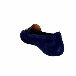 Ivoire0209b Ivoire 12875 Daim Bleu Marine Mocassins