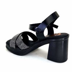 Porronet Porronet Fi 2973 Cuir Noir Strass Noir Sandales