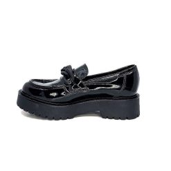 Ivoire0130a Ivoire 1M4158 Cuir Vernis Noir Mocassins