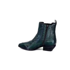 Ivoire0341a Ivoire Ar230 Cuir Metal Vert Bosco Bottines