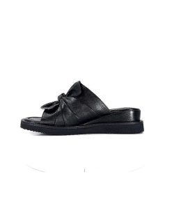 Ivoire-354 Ivoire 107911 Cuir Noir Mules