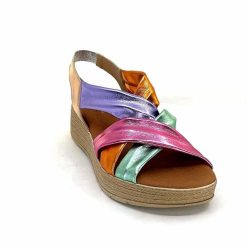 Ivoire0375a Ivoire Aires Cuir Multicolore Plateformes