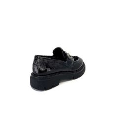 Ivoire0104a Ivoire 52195 Cuir Noir Daim Noir Mocassins