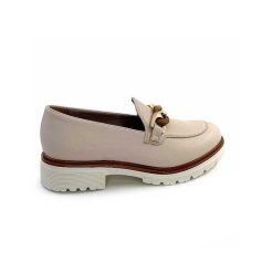 Ivoire0130a Ivoire 8B5118 Cuir Creme Mocassins