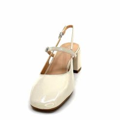 Ivoire0104a Ivoire A53097 Cuir Creme Escarpins