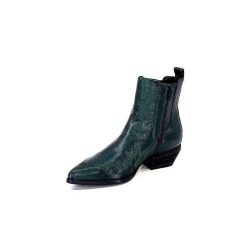 Ivoire0341a Ivoire Ar230 Cuir Metal Vert Bosco Bottines