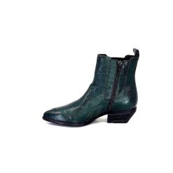 Ivoire0341a Ivoire Ar230 Cuir Metal Vert Bosco Bottines