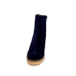 Ivoire0036a Ivoire Cv6104 Daim Bleu Marine Bottines