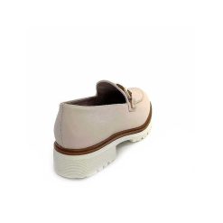 Ivoire0130a Ivoire 8B5118 Cuir Creme Mocassins