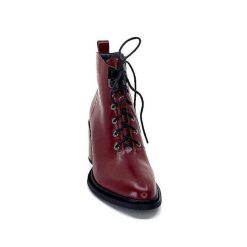 Elue Par Nous Elue Par Nous Paliki Cuir Rouge Bottines