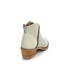 MKD Mkd Ferial Cuir Creme Blanc Bottines Ete