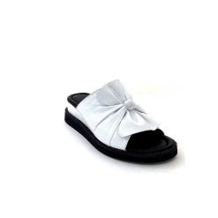 Ivoire-354 Ivoire 107911 Cuir Blanc Mules