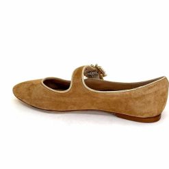 Ivoire0532 Ivoire H447 Sf28 Daim Camel Ballerines