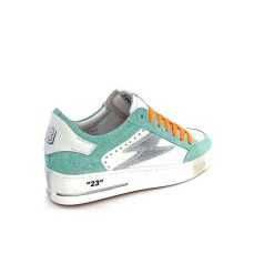 Semerdjian Semerdjian Smr Noubar 11490 Cuir Blanc Daim Turquoise Baskets