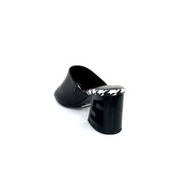 Elue Par Nous Metamorfose Rable Cuir Noir Blanc Mules