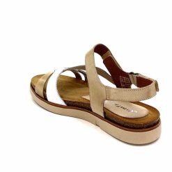 Ivoire0576a Xapatan 1633 Cuir Beige Blanc Or Plateformes