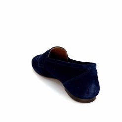 Ivoire0209b Ivoire 10648 Daim Bleu Marine Mocassins