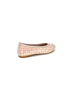 355-ivoire Ivoire 35.45.E201 Cuir Rose Ballerines