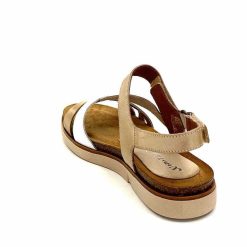 Ivoire0576a Xapatan 1633 Cuir Beige Blanc Or Plateformes