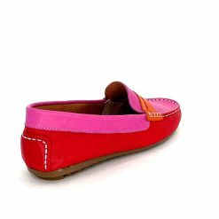 Ivoire0209b Ivoire 10322 Sauvage Cuir Rose Rouge Orange Mocassins