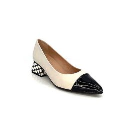 Dansi Dansi 5943 Cuir Creme Escarpins