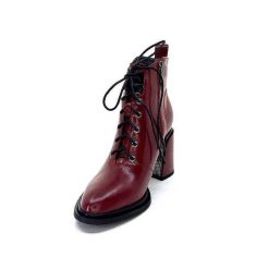 Elue Par Nous Elue Par Nous Paliki Cuir Rouge Bottines