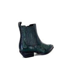 Ivoire0341a Ivoire Ar230 Cuir Metal Vert Bosco Bottines