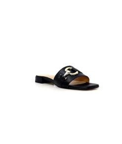 Ivoire0346a Ivoire 22682 Cuir Noir Mules