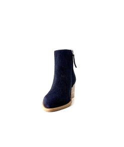 Ivoire0104a Ivoire A45151 Daim Bleu Marine Bottines Ete