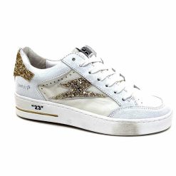 Semerdjian Semerdjian Smr Noubar 11464 Cuir Blanc Glitter Or Baskets